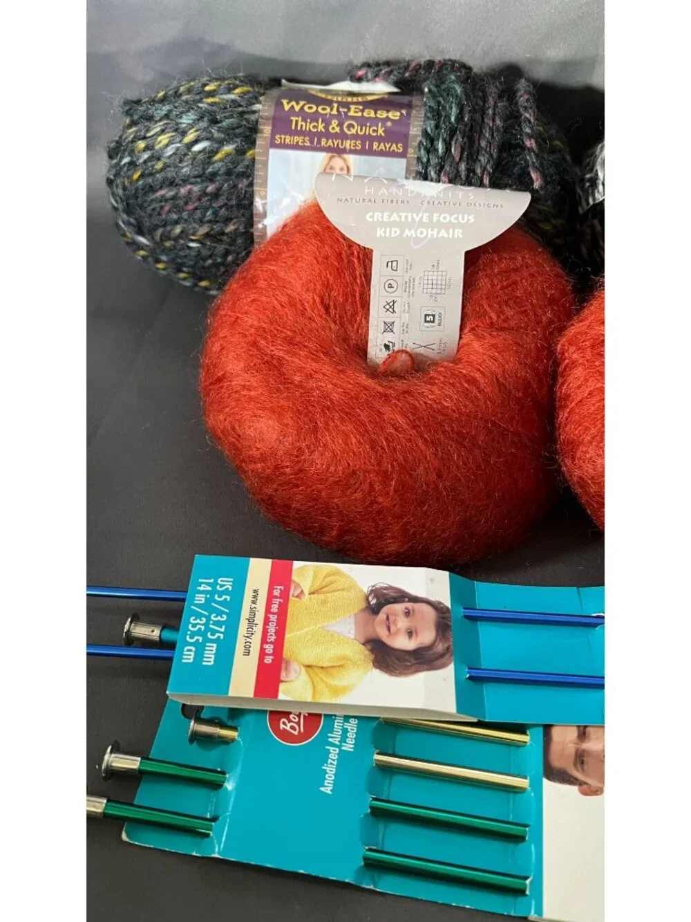 Knitting Yarn & Needles Set WoolEase And Kid Mohair Premium Kit - Picture 3 of 4